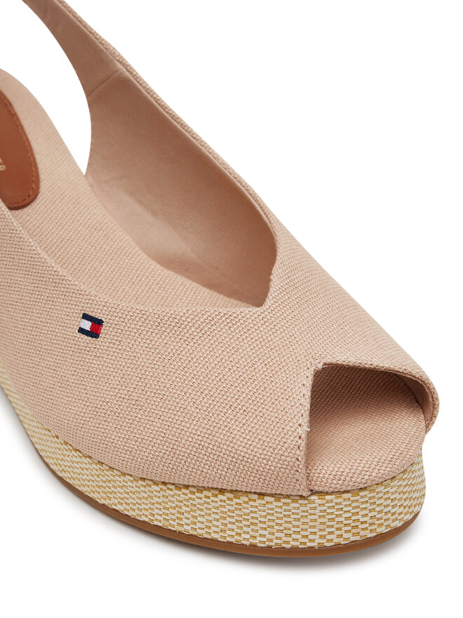 Tommy Hilfiger Espadryle Tommy Hilfiger Flag Mid Wedge Espad Slingback FW0FW08595 Różowy