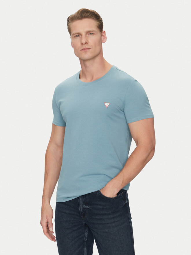Guess Guess Majica M2YI24 J1314 Modra Slim Fit
