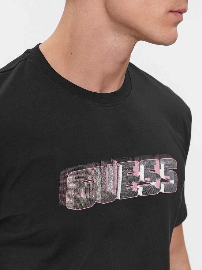 Guess Guess Футболка Nikolas Z4RI10 I3Z14 Чорний Regular Fit