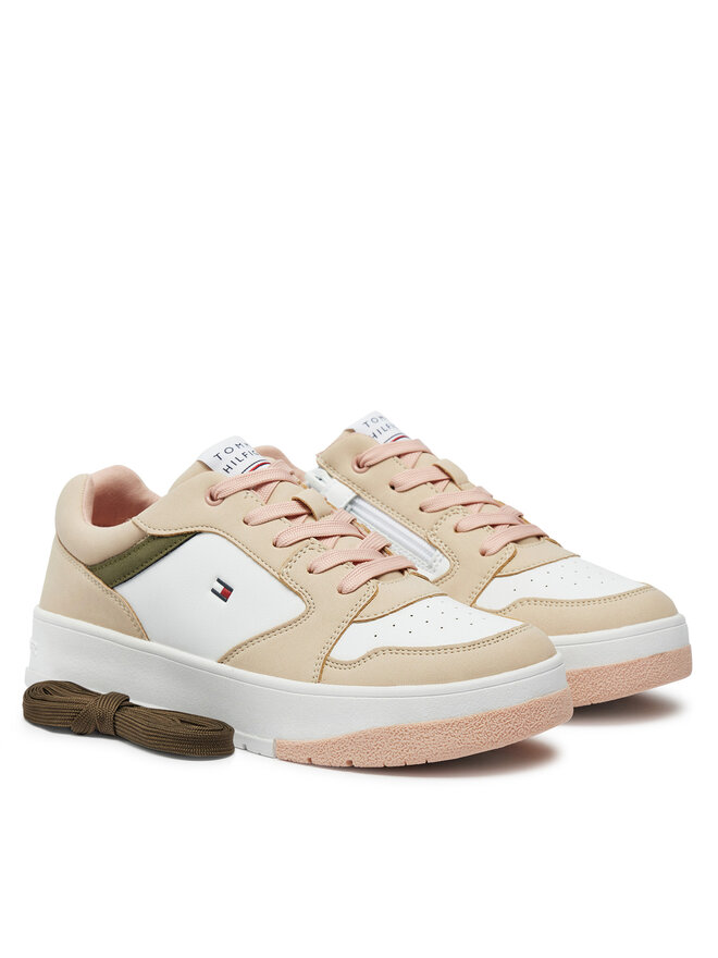 Tommy Hilfiger Zapatillas Tommy Hilfiger Low Cut Lace-Up Sneaker T3A9-33527-1269 S Blanco