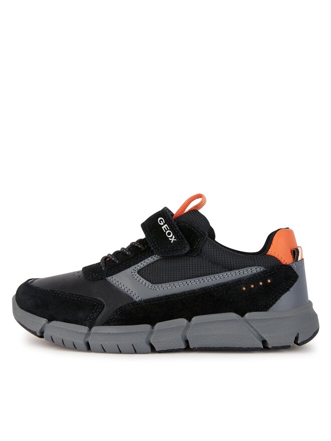 Geox J FLEXYPER Plus Boy, Scarpe Da Ginnastica Bambino, Nere, Taglia 33, Impermeabili E Traspiranti