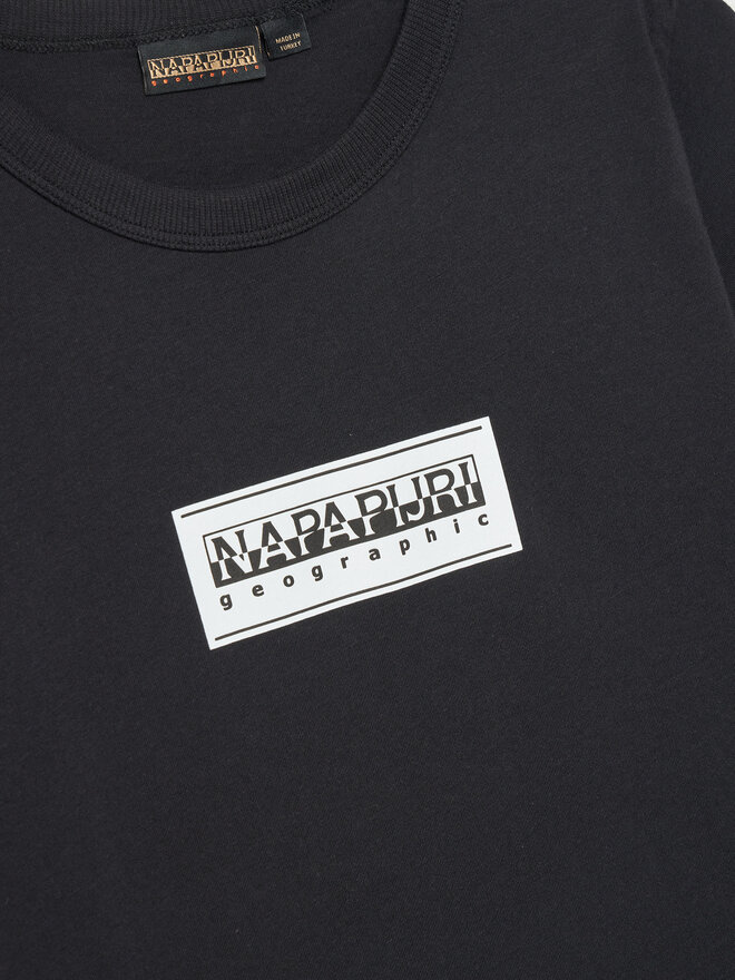 Napapijri Napapijri Marškinėliai Chamois NP0A4ILE S Juoda Regular Fit