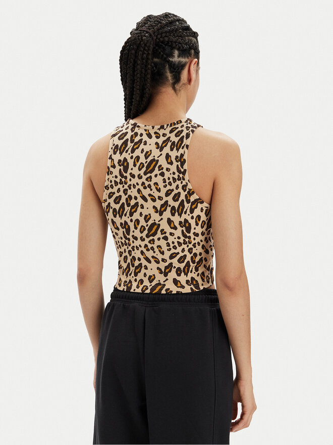 adidas adidas Marškinėliai Essentials Animal-Print IR9310 Smėlio Slim Fit