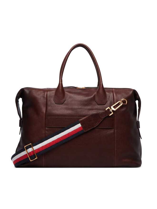 Tommy Hilfiger Wochenendtasche Tommy Hilfiger Th Casual Leather Duffle AM0AM14745 Braun