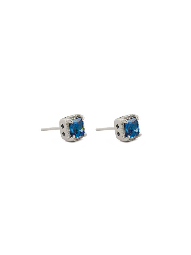 ICED STUFF Pendientes ICED STUFF Blue Princess Oro blanco
