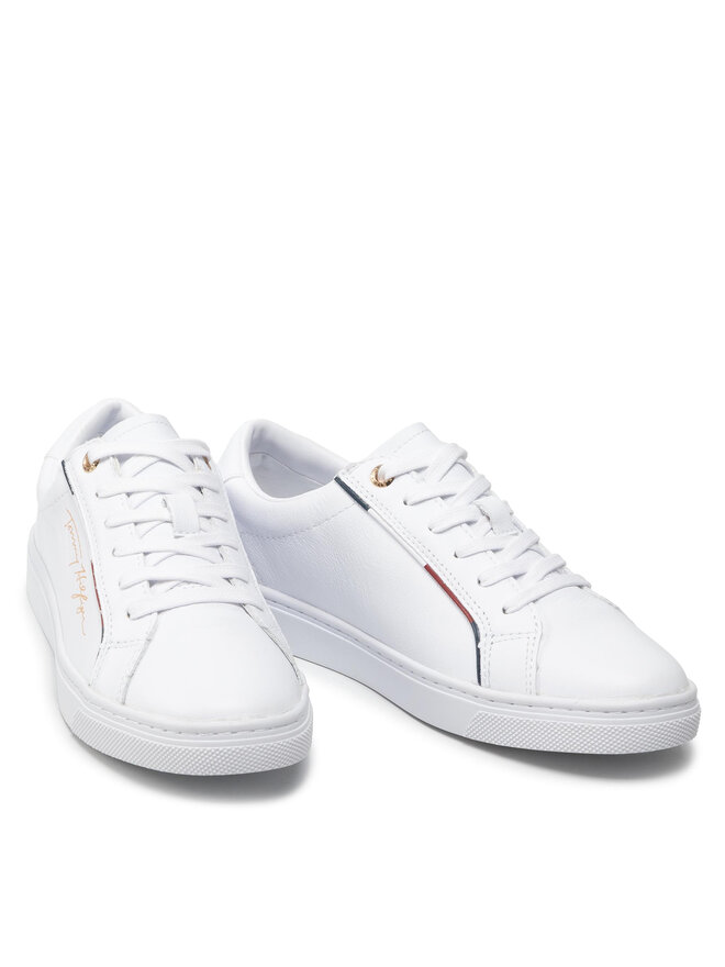Tommy Hilfiger Zapatillas Tommy Hilfiger Signature Sneaker FW0FW06322 Blanco