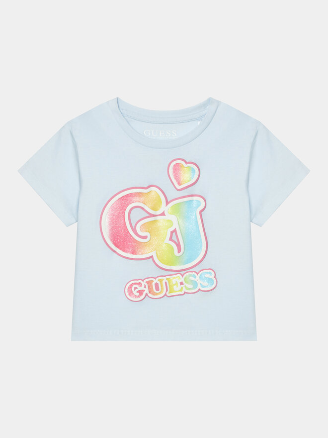 Guess Guess Camiseta K4RI28 K8HM0 Celeste Boxy Fit