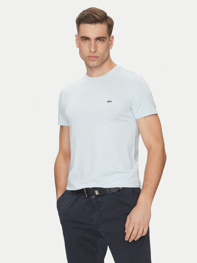 Lacoste Lacoste Marškinėliai TH6709 Žydra Regular Fit