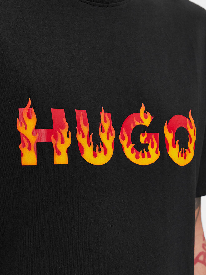 HUGO Hugo Футболка Danda 50504542 Чорний Regular Fit