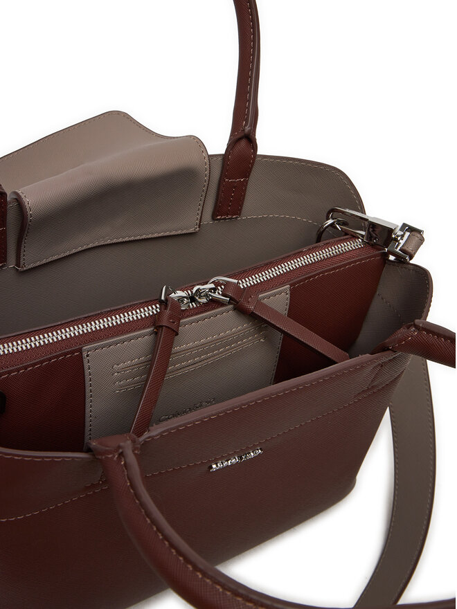 Calvin Klein Τσάντα Calvin Klein Ck Business Medium Tote_Saffiano K60K612572 Καφέ