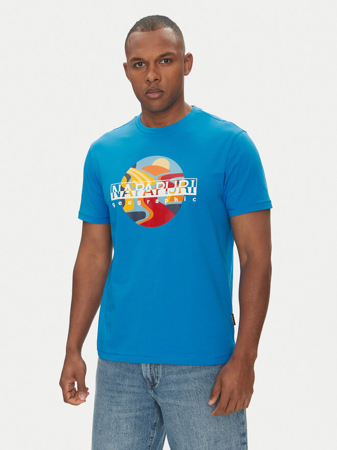 Napapijri Napapijri Camiseta S-Valdor NP0A4IE6 Azul Regular Fit
