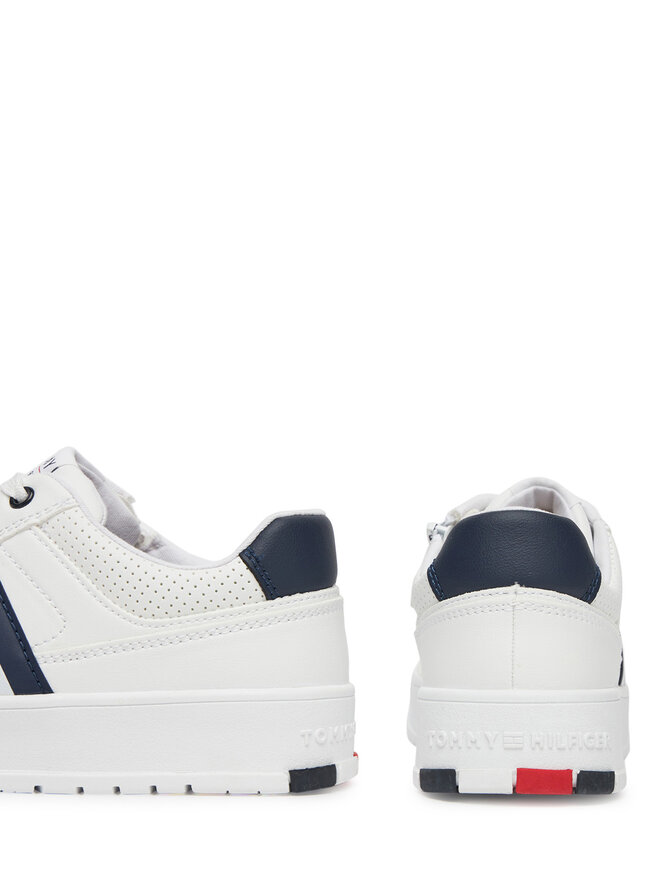 Tommy Hilfiger Сникърси Tommy Hilfiger Flag Low Cut Velcro Sneaker T3X9-33859-1355 S Бял
