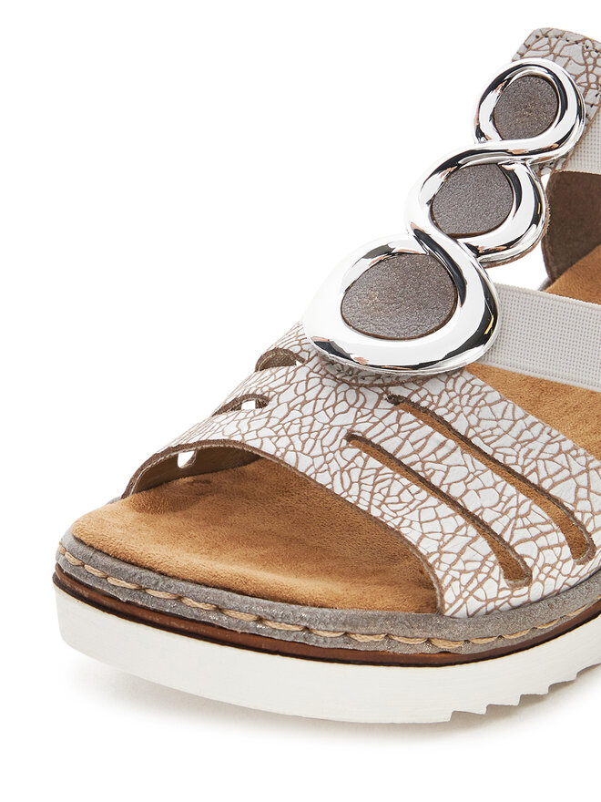 Rieker Sandały Rieker 679L4-80 Biały