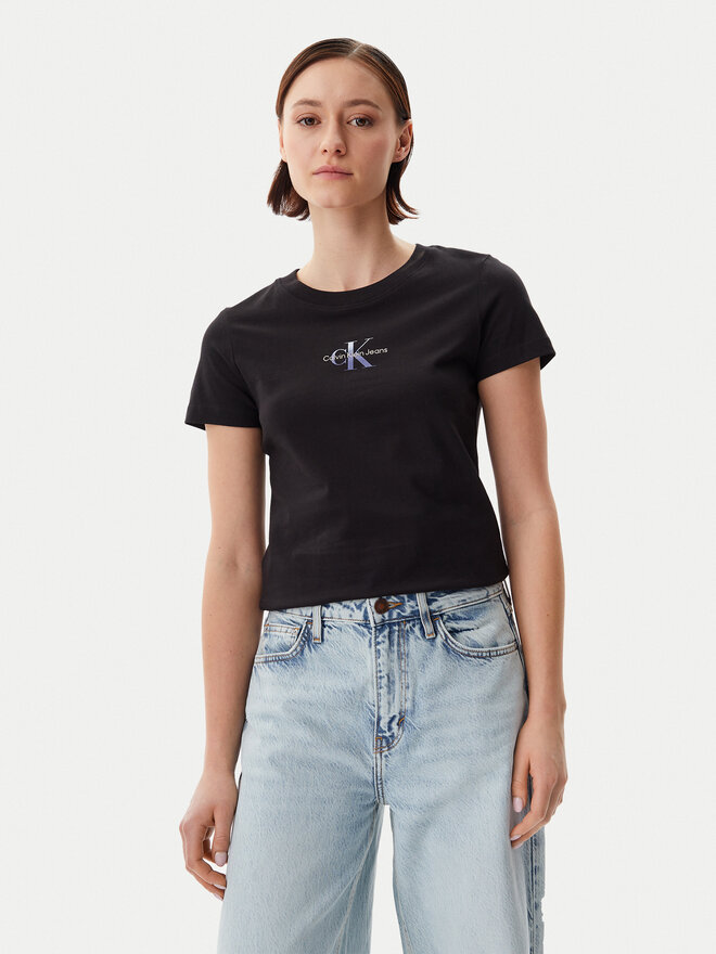 Calvin Klein Jeans Calvin Klein Jeans Camiseta Gradient Monologo J20J225252 Negro Slim Fit