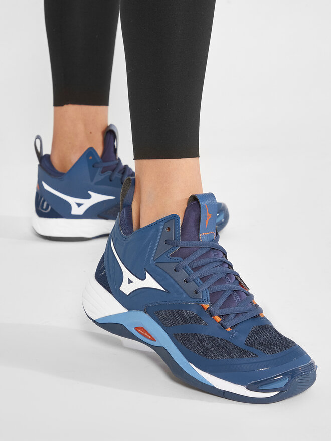 Mizuno Sálovky Mizuno Wave Momentum 2 Mid V1GA211721 Tmavomodrá