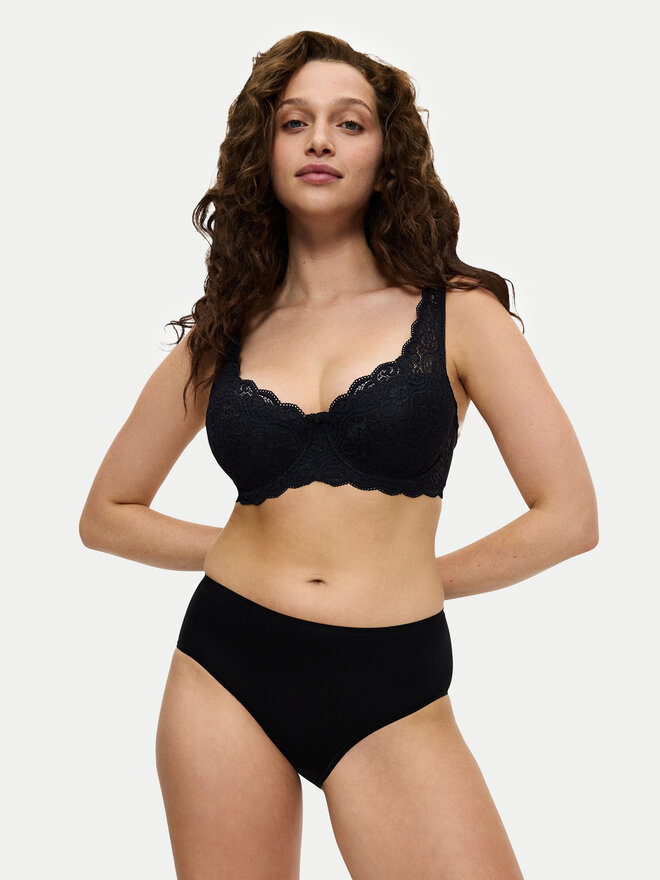 Triumph Triumph Klasszikus magas derekú alsó Sense Of Cotton 10224970 Fekete