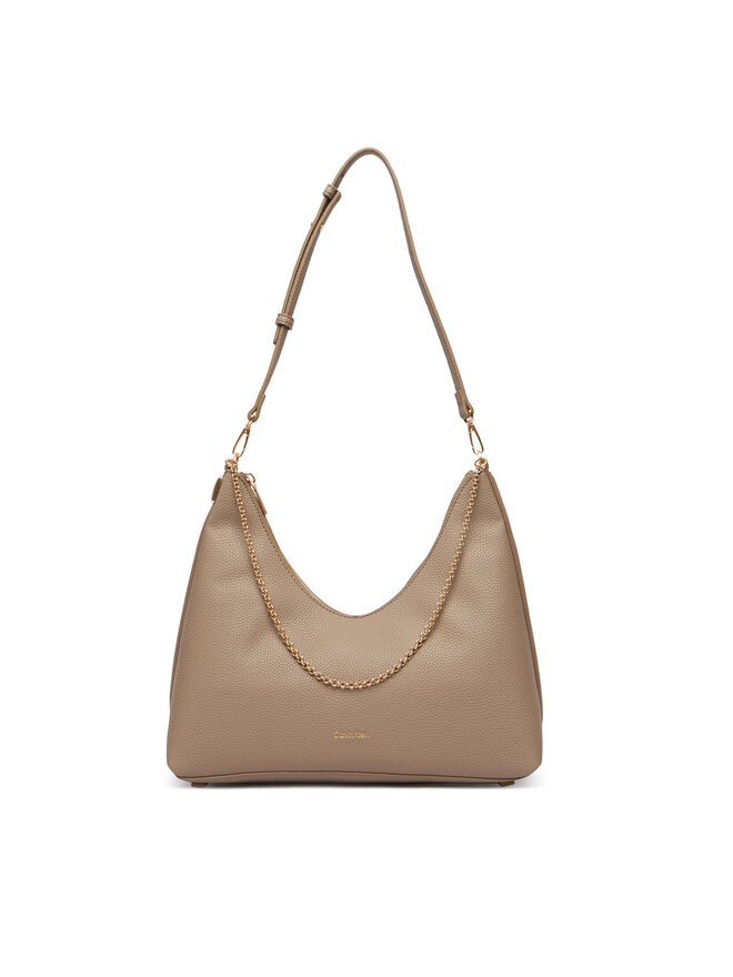 Calvin Klein Handtasche Calvin Klein Emblem Hw Pebble Shoulder Bag LV04F3495G Beige