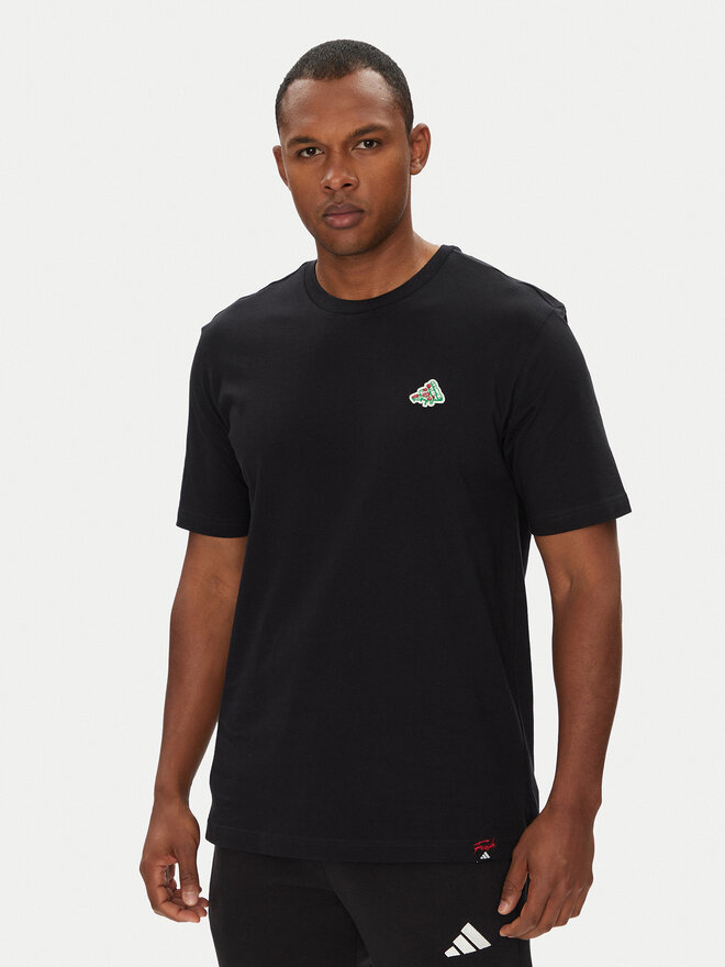 adidas Marškinėliai Mini Pizza Graphic JM6483 Juoda Regular Fit