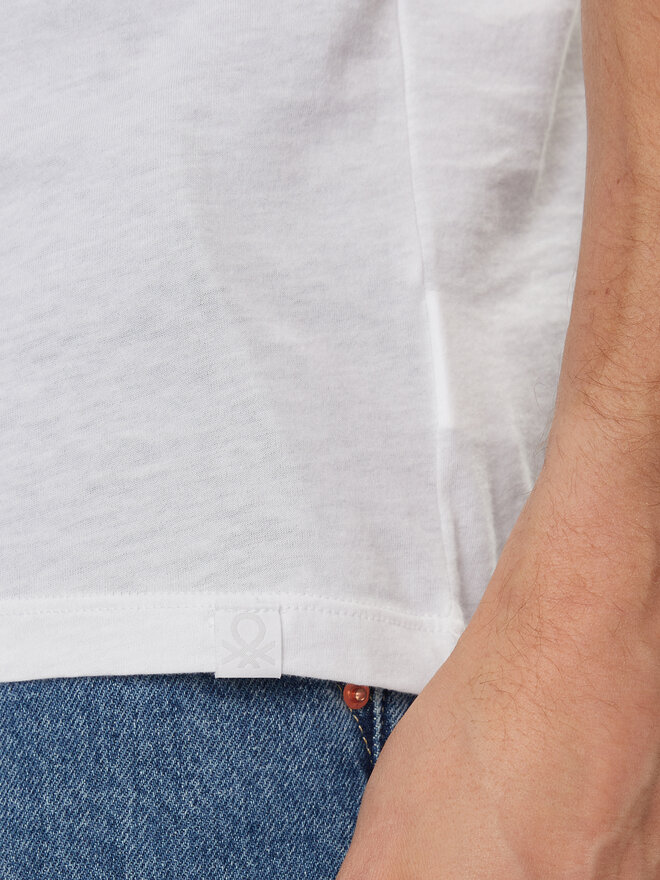 United Colors Of Benetton United Colors Of Benetton Camiseta 3P7XU108X Blanco Regular Fit