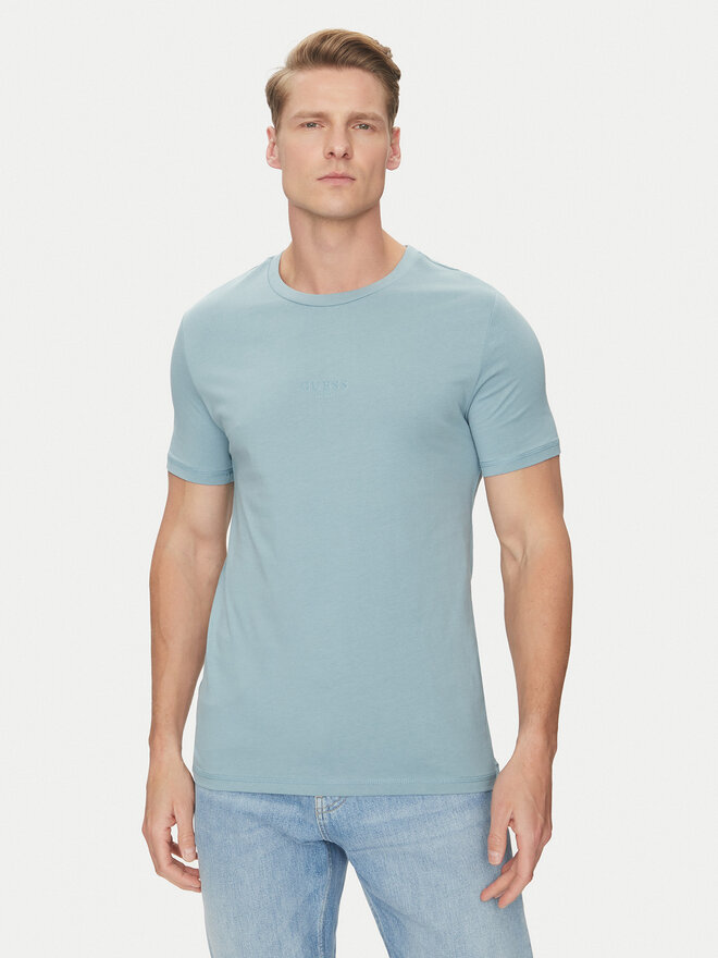 Guess Guess Marškinėliai M2YI72 I3Z14 Mėlyna Regular Fit