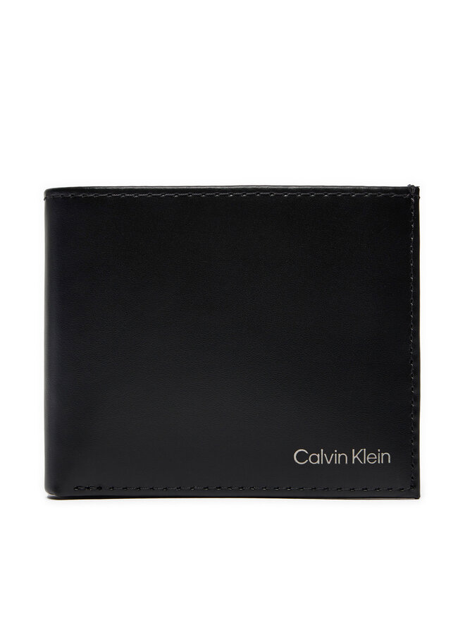 Calvin Klein Velká pánská peněženka Calvin Klein Ck Smooth Bifold 5Cc W/Coin K50K512076 Černá