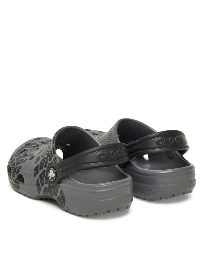 Crocs Pantoletten Crocs Kids Tire Print Classic Clog 211261 Grau