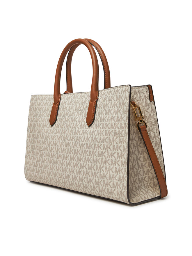 MICHAEL Michael Kors Сумка MICHAEL Michael Kors Scarlett Medium Signature Logo Satchel 30F4GETS2B Кремовий