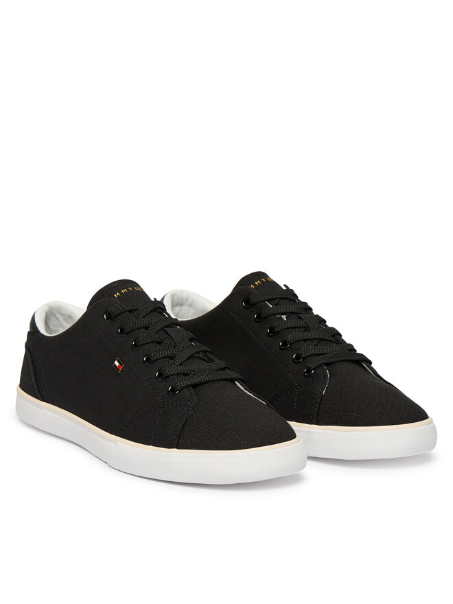 Tommy Hilfiger Sneakers aus Stoff Tommy Hilfiger Th Low Profile Vulc Canvas FW0FW09102 Schwarz