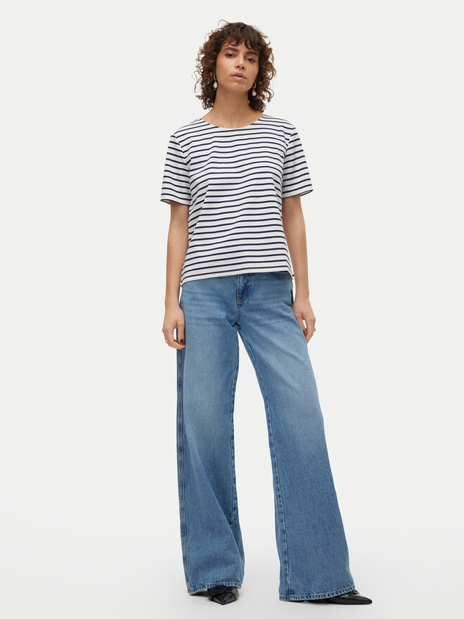 Vero Moda Vero Moda Marškinėliai Abby 10304716 Balta Regular Fit