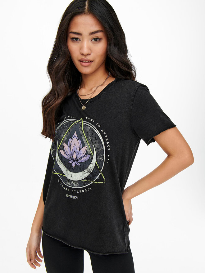 ONLY ONLY Camiseta 15215721 Negro Regular Fit