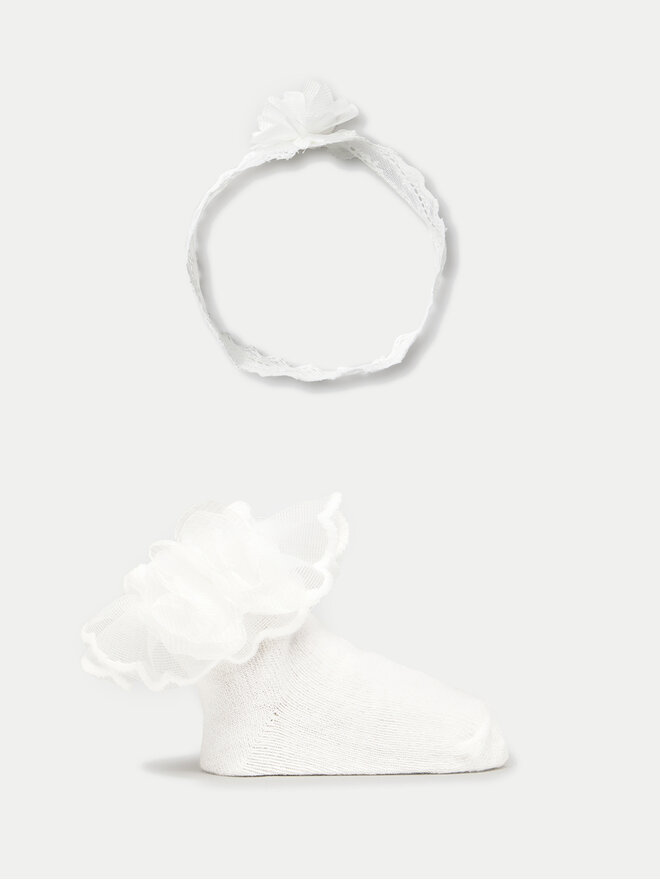 Mayoral Conjunto de diadema y calcetines Mayoral 9869 Blanco