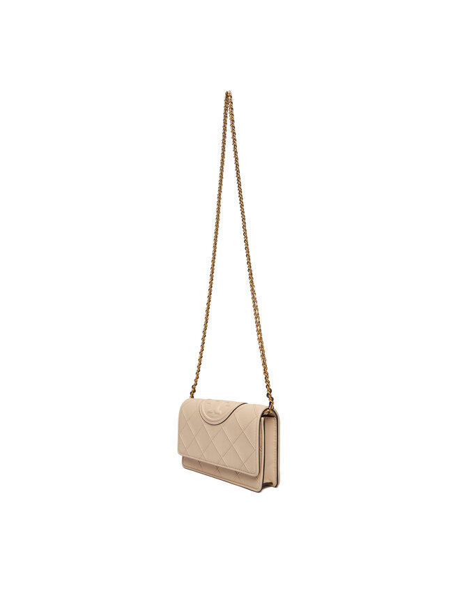 Tory Burch Сумка Tory Burch Fleming Soft Chain Wallet 138853 Бежевий