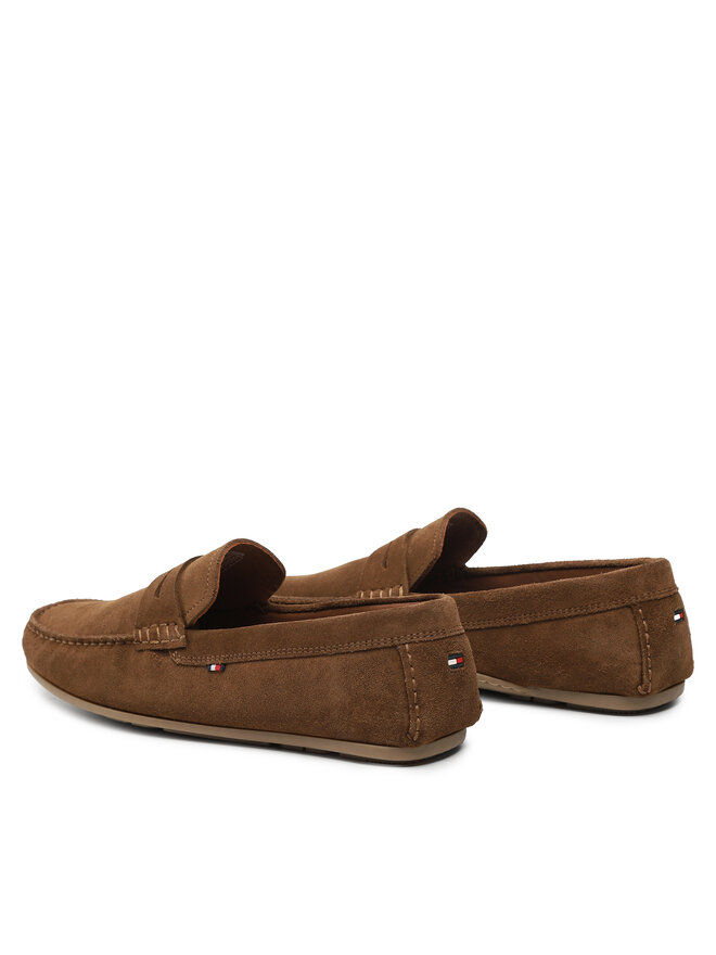 Tommy Hilfiger Mokasíny Tommy Hilfiger Casual Hilfiger Suede Driver FM0FM04271 Hnědá