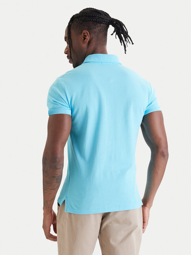 Polo Ralph Lauren Polo Ralph Lauren Поло Core Replen 710795080 Голубий Slim Fit