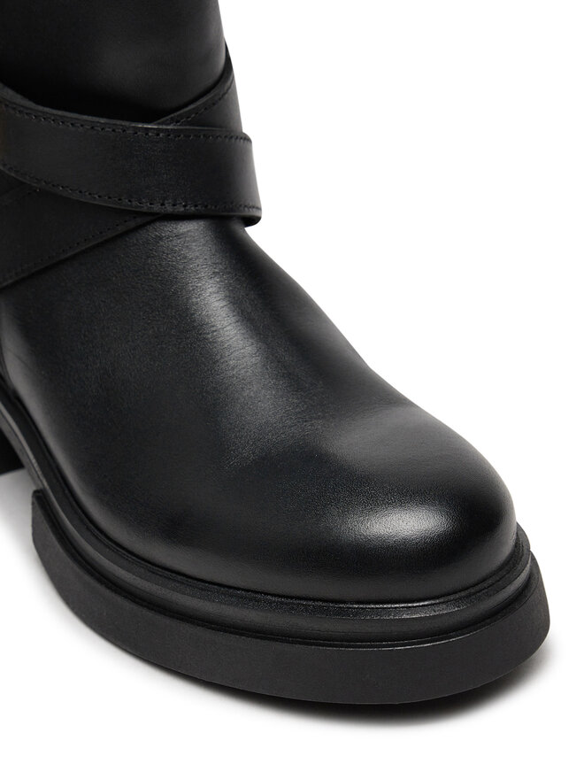Tommy Hilfiger Stiefeletten Tommy Hilfiger Biker Leather FW0FW08313 Schwarz