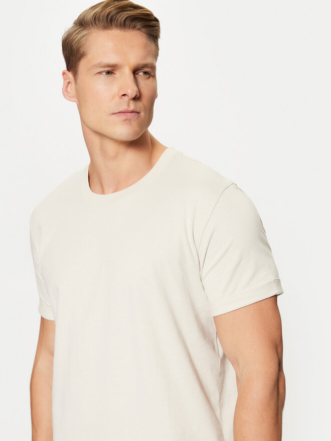 Calvin Klein Jeans Calvin Klein Jeans Футболка Badge Turn Up Sleeve J30J323482 Écru Regular Fit