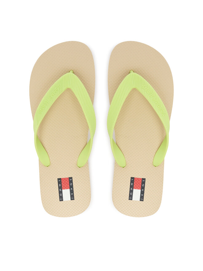 Tommy Jeans Zehentrenner Tommy Jeans Tjw Logo Summer Sandal EN0EN02979 Gelb