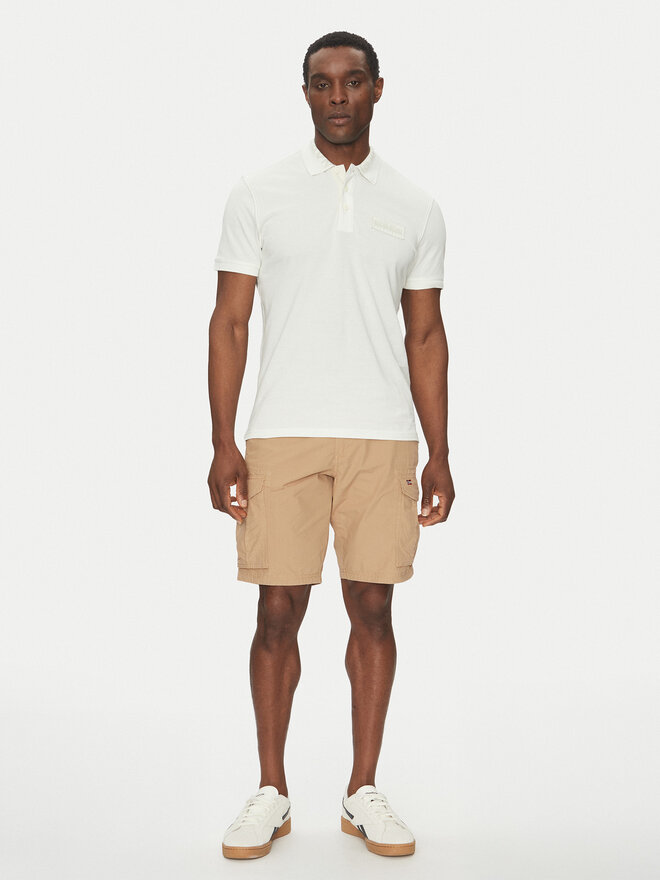 Napapijri Napapijri Poloshirt E-Amundsen NP0A4IN9 Écru Regular Fit