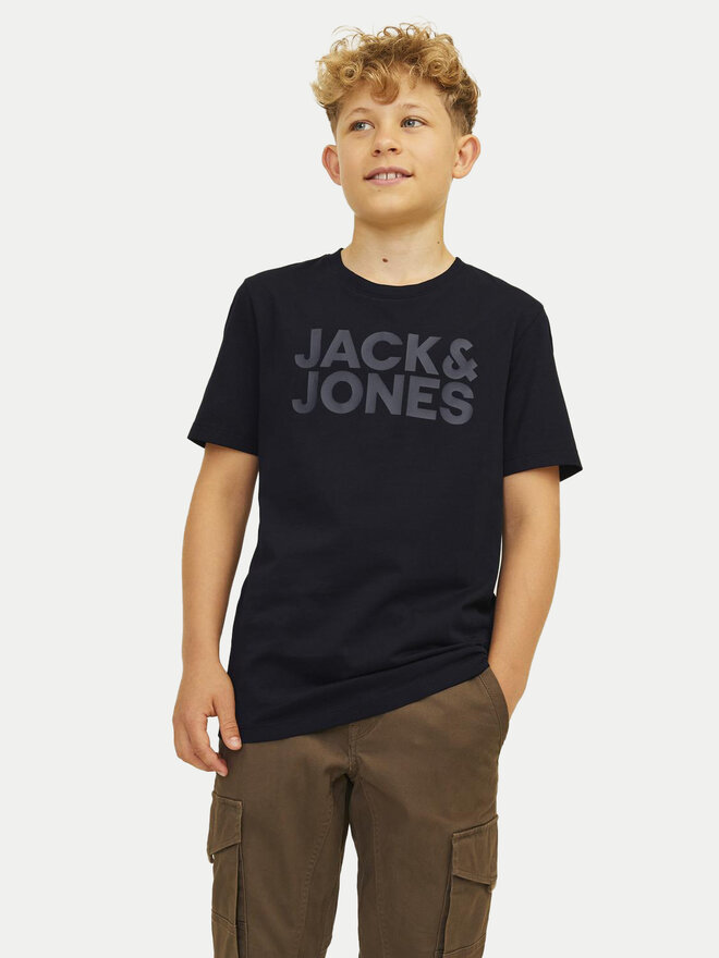 Jack&Jones Junior Jack&Jones Junior Marškinėliai Corp Logo 12152730 Juoda Regular Fit