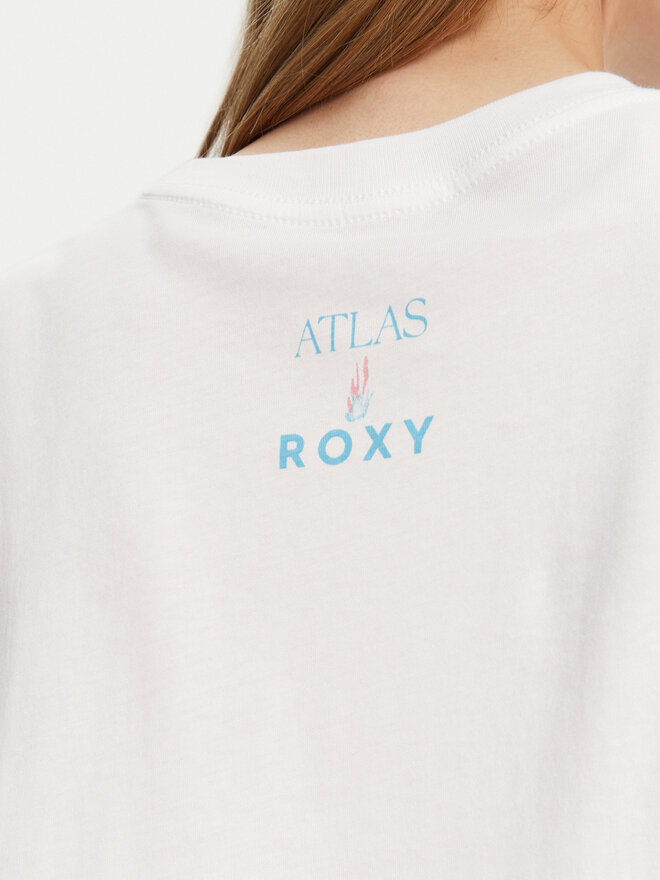 Roxy Roxy Marškinėliai ERJZT05899 Balta Relaxed Fit