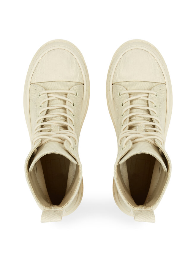 Tommy Jeans Schnürschuhe Tommy Jeans Tjw Foxing Canvas Boot EN0EN02216 Beige
