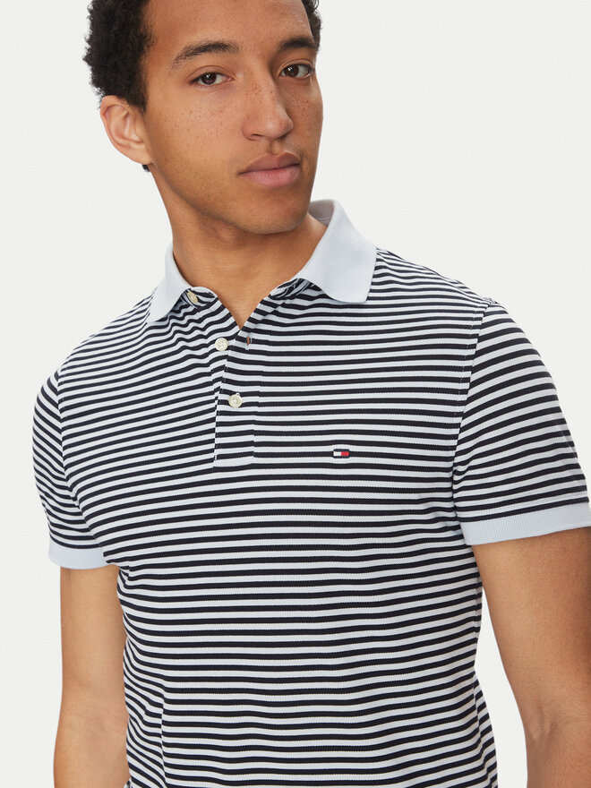 Tommy Hilfiger Tommy Hilfiger Pólóing 1985 MW0MW17771 Sötétkék Slim Fit