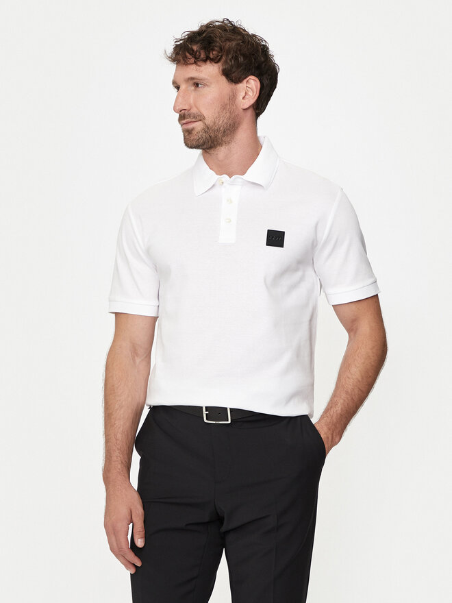 BOSS Boss Polo marškinėliai Parlay 143 50515596 Balta Regular Fit