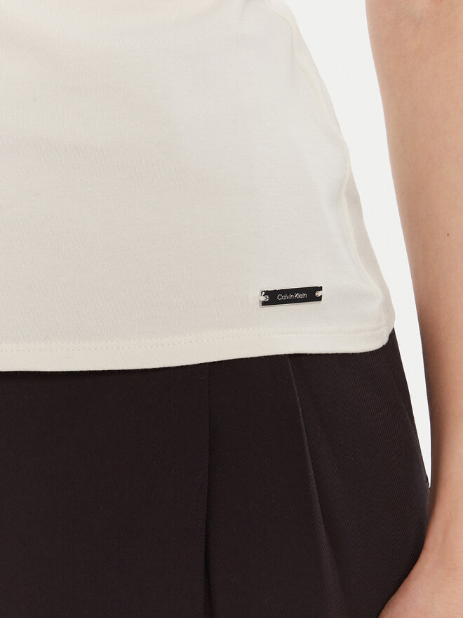 Calvin Klein Calvin Klein T-Shirt LV047B275G Écru Slim Fit