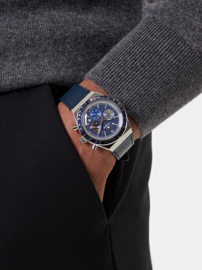Timex Uhr Timex Q Diver Inspired Chronograph TW2Y36100 Dunkelblau
