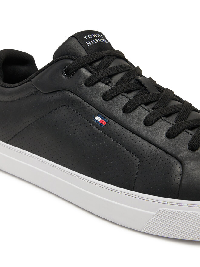 Tommy Hilfiger Zapatillas Tommy Hilfiger Icon Court Pinperf Lth FM0FM05483 Negro