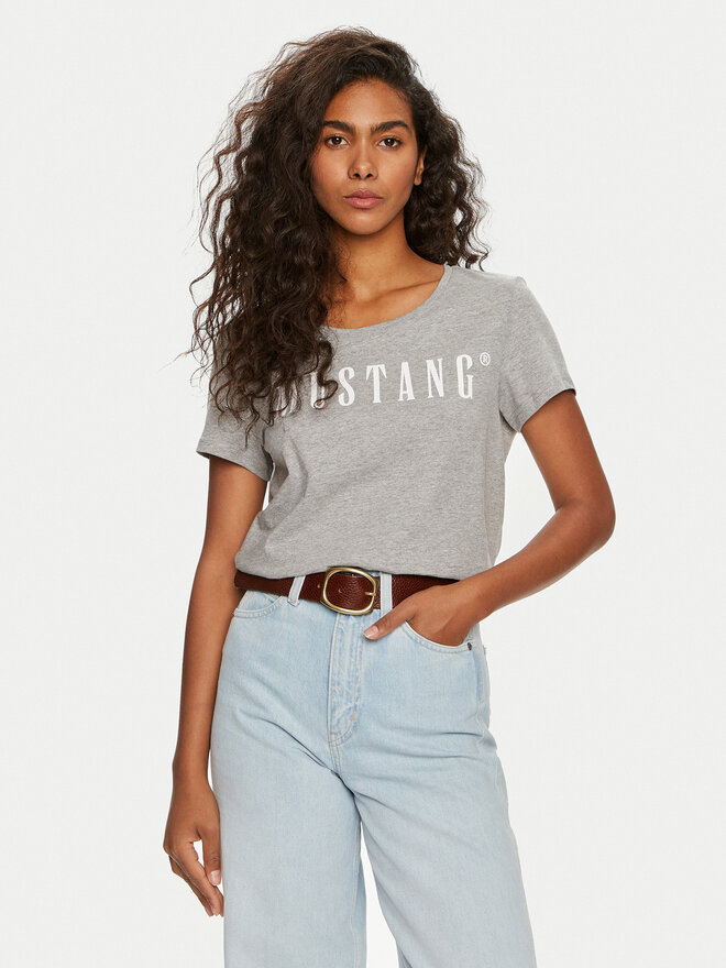 Mustang Mustang Marškinėliai Alma 1013933 Pilka Regular Fit
