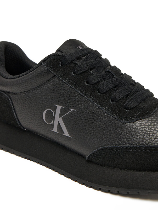 Calvin Klein Jeans Sneakers Calvin Klein Jeans Runner Laceup Low Mix Mg YW0YW01798 Schwarz