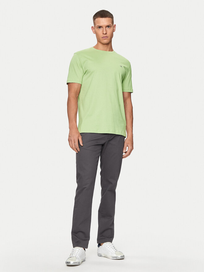 Gant Gant Póló Shield 2003184 Zöld Regular Fit