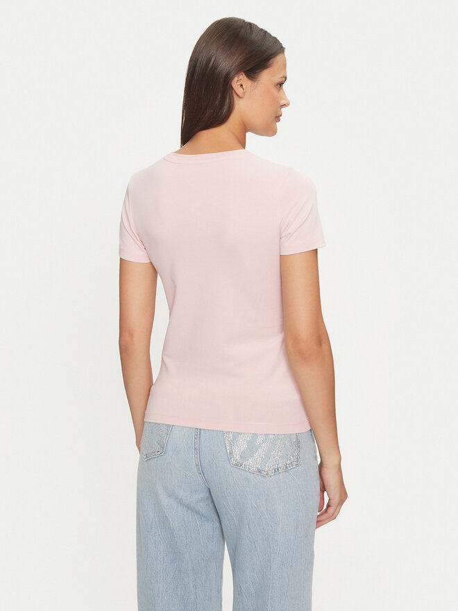 Guess Jeans Guess Jeans Marškinėliai W4YI01 J1314 Rožinė Slim Fit